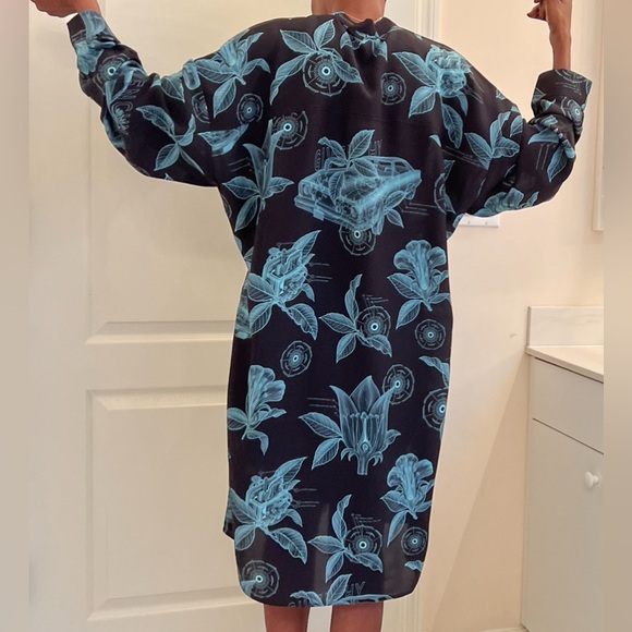 Authentic Givenchy Floral Schematic Print Shirt Dress - Picture 6 of 9